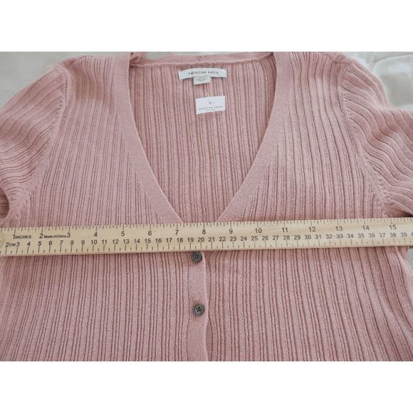 AMERICAN EAGLE | NWT American Eagle Ribbed V-neck Crop Top Size MEDIUM - Picture 7 of 8
